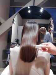 【絹髪】/髪質改善/グレージュカラー/フェミニンロング/縮毛矯正