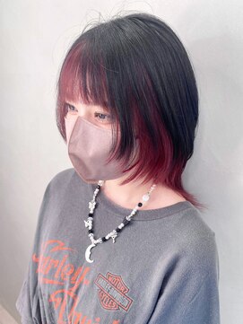 アイティー バイ アルバム 浦和店(IT by ALBUM) インナーレッド_フルバングレッドブラウン_ba473341