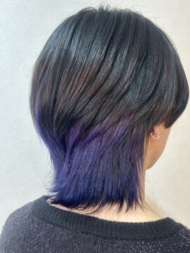 ヘアーサロン リアン 熊谷2号店(hair salon Rien) パープルインナーウルフ