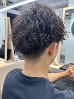 サロンドジョー(salon de joe) ツイストスパイラルパーマメンズマッシュ刈り上げ 奥東巧真