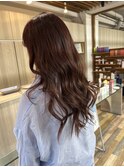 ピンクブラウン 暖色カラー 秋カラー 白髪染め