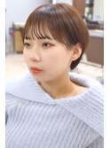 こなれミディ/前髪/黒髪/ボブルフ/ネビージュ/小顔/ワンレン