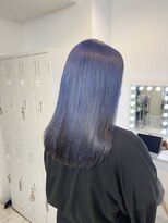 アルーシェウィズスカイ 原宿(Alushe with Sky)&nbsp;切りっぱなし＆ブルーラベンダー/ダブルカラー/ケアブリーチ