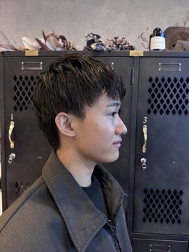 アチーブ ヘア デザイン(achieve hair design) メンズカット黒髪爽やかショートスタイル10代20代30代