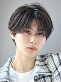シースルーマッシュニュアンスパーマセンターパートナチュラル