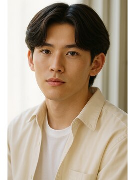 にもう ブルーブラック 韓国センターパート メンズヘア SM2