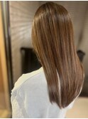 ブラウンツヤ髪艶感艶髪髪質改善大人女子大人かわいい髪質改善