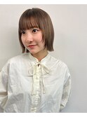 ボブレイヤーベージュカラー