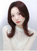 くびれミディアム　レイヤーカット　高宮美容室