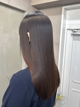 ファビ 渋谷(Fab) くびれヘア/暗めカラー/アプリコットオレンジ/縮毛矯正