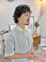 ヘアー アイス ルーチェ(HAIR ICI LUCE)&nbsp;メンズミディアムパーマ ウルフパーマ 無造作パーマ / 井上