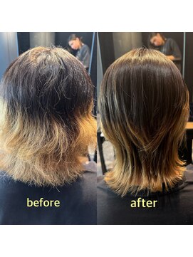 メンズ/縮毛矯正/ストレート/髪質改善/美髪/ミディアム