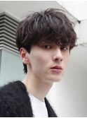 名古屋栄ルーズパーマメンズカットセンターパート
