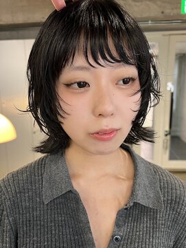 ナヌーク シブヤ(nanuk shibuya) ウルフカットウルフパーマニュアンスパーマパーマボブボブパーマ