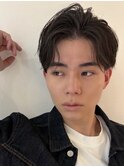 センターパートツーブロックアップバングサーフカールマッシュ