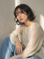 ドット ヘアー ジェム(dot.hair gem)&nbsp;外ハネボブ/黒髪パーマ/ボブパーマ
