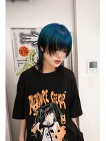 ウーズ ハラジュク(Ooze.HARAJUKU) ハッシュカットグレージュデザインカラーツートーンカラー原宿