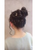 無造作おだんごアレンジ ルーズアレンジ