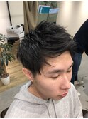 ツーブロックアップバング