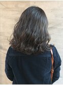30代40代★ふんわり大人かわいい♪暗髪レイヤーミディアム