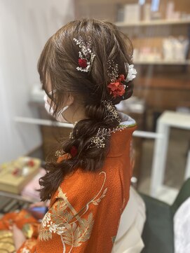 そうろと 卒業式ヘアセット(サイド編み込みおろし)