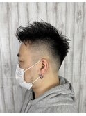 【メンズカット】大人世代のアップバングフェード♪