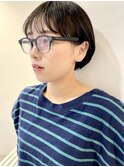 ペールベージュ/外ハネボブ/大人かわいい/セクションカラー[銀座