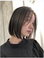 レーヴバイロンド 仙台(Reve by Lond)&nbsp;大人かわいいボブ　セクションカラー　ペールベージュ