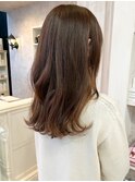 福山市caary人気マロンベージュ/愛され小顔ライン/コテ巻き