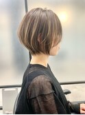 ◇大人可愛い20代30代40代50代前下がりショートボブ丸みショート