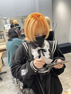 イオール 北千住(ior) オレンジカラー【ウルフカット】【ior北千住】