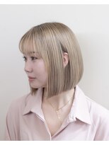 ルプラ ガーデン(le-pla garden) ベージュボブ#ダブルカラー#切りっぱなしボブ#ケアブリーチ