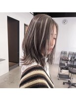 キング 高槻(K!ng)&nbsp;ハイライトカラーミルクティーベージュケアブリーチダブルカラー