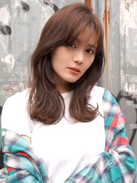 ブゾン(buZon) 【buZon ブゾン】くびれセミディゆるふわカールオリーブベージュ