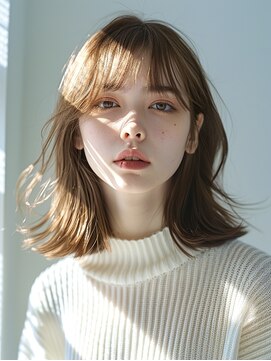 トッカ 札幌(tocca) ミディアムレイヤー/グレーベージュ