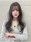 グレージュカラー/レイヤーカット/前髪カット/トリートメント