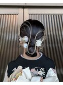 成人式セット/タイトシニヨン/艶セット/タイトヘア