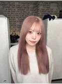 ピンクラベンダーベージュ/髪質改善//エクステ/ダブルカラー