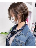 ハイライトバレイヤージュダブルカラーケアブリーチ30代40代