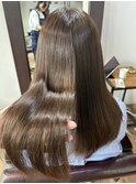 髪質改善カラー艶透明感くすみベージュミディアムレイヤー