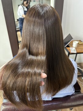 オルクドゥ(Orque deux) 髪質改善カラー艶透明感くすみベージュミディアムレイヤー