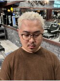 イージードリル/パンク/刈り上げショート/ホワイトブロンド