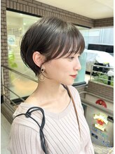 コール ネックス ザ サロン 表参道(COALL nex the salon)&nbsp;ココアベージュ前髪あり大人ガーリーショート