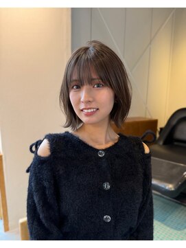 エルム 原宿 表参道(yelm) グレージュ　レイヤーボブ