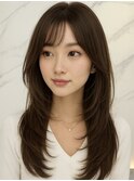 暗めカラー/小顔/オリーブグレー/ココアベージュ/髪質改善
