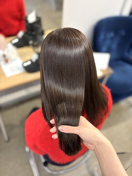 リラクオーレ 三宮 元町(LIRA CUORE) オリーブベージュ×髪質改善縮毛矯正