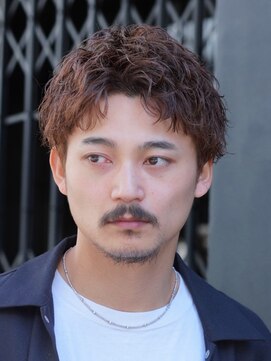 フィフス 大分(fifth) 大分ルーズパーマメンズカットルーズショートツーブロックゆるめ