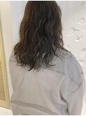【三ツ井純】コテ巻き風波ウェーブパーマ ラベンダーグレージュ