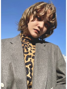 チクロヘアー(Ticro hair) 【Ticro大石】ウルフパーマ/ブロンドベージュ