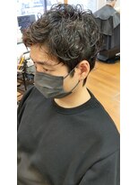 ブルブンガ(Berbunga)&nbsp;くせ毛風パーマ韓国マッシュ×アップバングニュアンスマッシュ